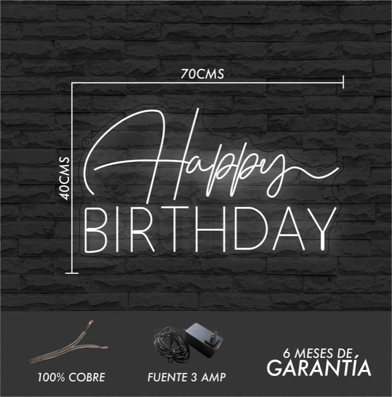 Happy Birthday REF 13 - medidas